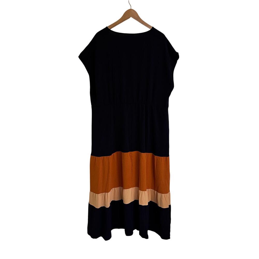 NWT Bloomchic Colorblock Stripe Flutter Sleeve Mi… - image 4